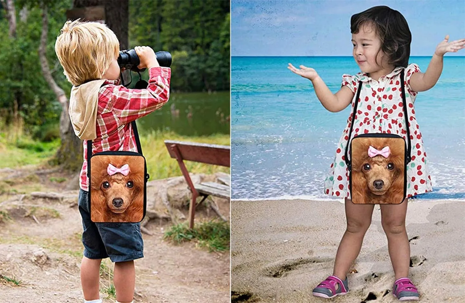 HUGS IDEA Animals Face Small Crossbody Bags Shoulder Handbag
