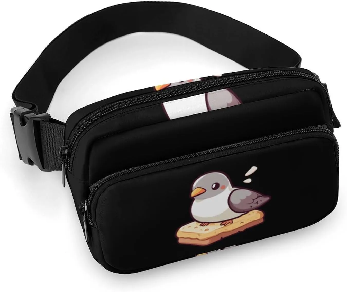 Hungry Pigeons Hands-Free Fanny Packs Womens Mens Waist Pack Wallets Purse Mini Belt Bag