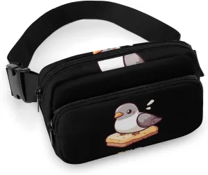 Hungry Pigeons Hands-Free Fanny Packs Womens Mens Waist Pack Wallets Purse Mini Belt Bag