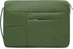 HYZUO 15-16 Inch Laptop Sleeve Bag for MacBook Pro 16 M4/M3/M2/M1 2025-2019, 15" Surface Book, Portable NoteBook Case for 15" 15.6" HP Dell Lenovo ThinkBook Asus Acer Samsung HUAWEI, Grass Green