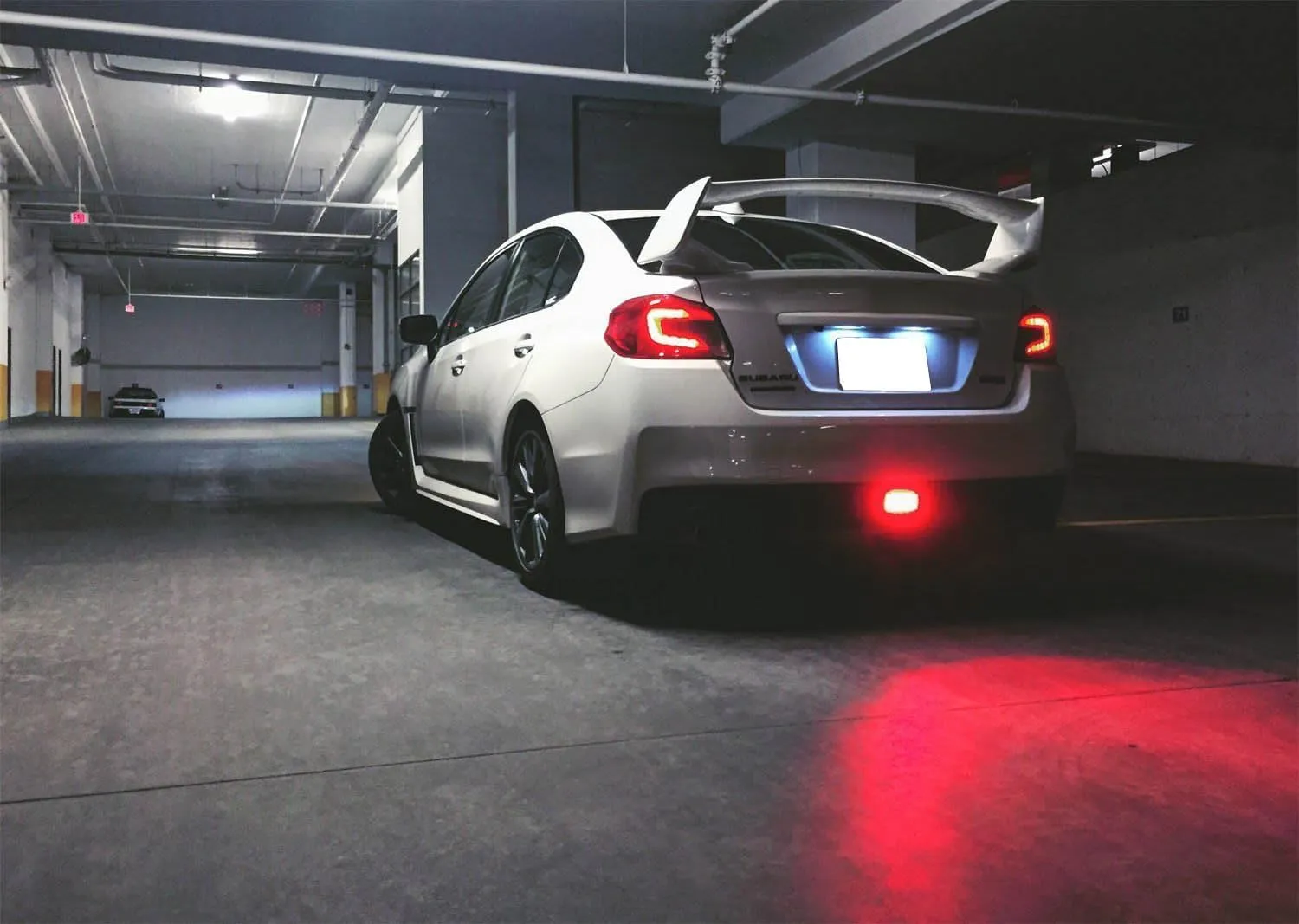 iJDMTOY Dark Smoked Lens F1 Style Full LED Rear Fog Light Kit Compatible with 2011-2021 Subaru Impreza/WRX STi or XV Crosstrek with Tail Running and Strobe Flashing Brake Feature