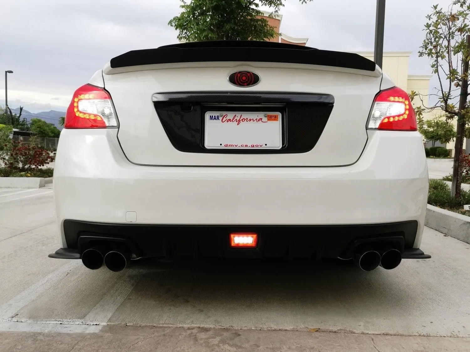 iJDMTOY Smoked Lens 3-In-1 Full LED Rear Fog Light Kit Compatible with Subaru Impreza WRX/STI or Crosstrek, Function as Tail/Brake Lamp, Backup Reverse Light, Includes Wire Harness & Mounting Bracket
