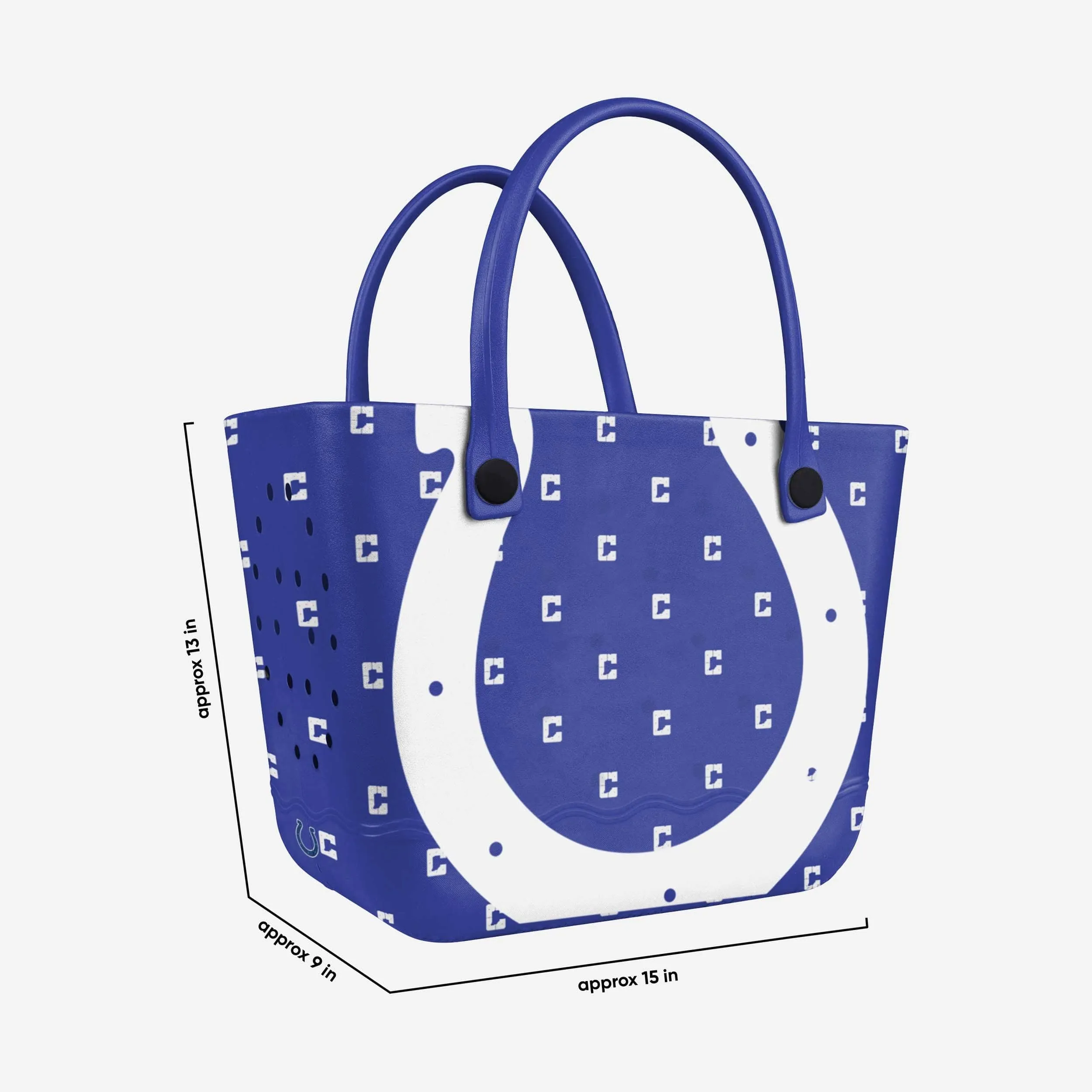 Indianapolis Colts Big Logo Mini Print Tailgate Tote Bag