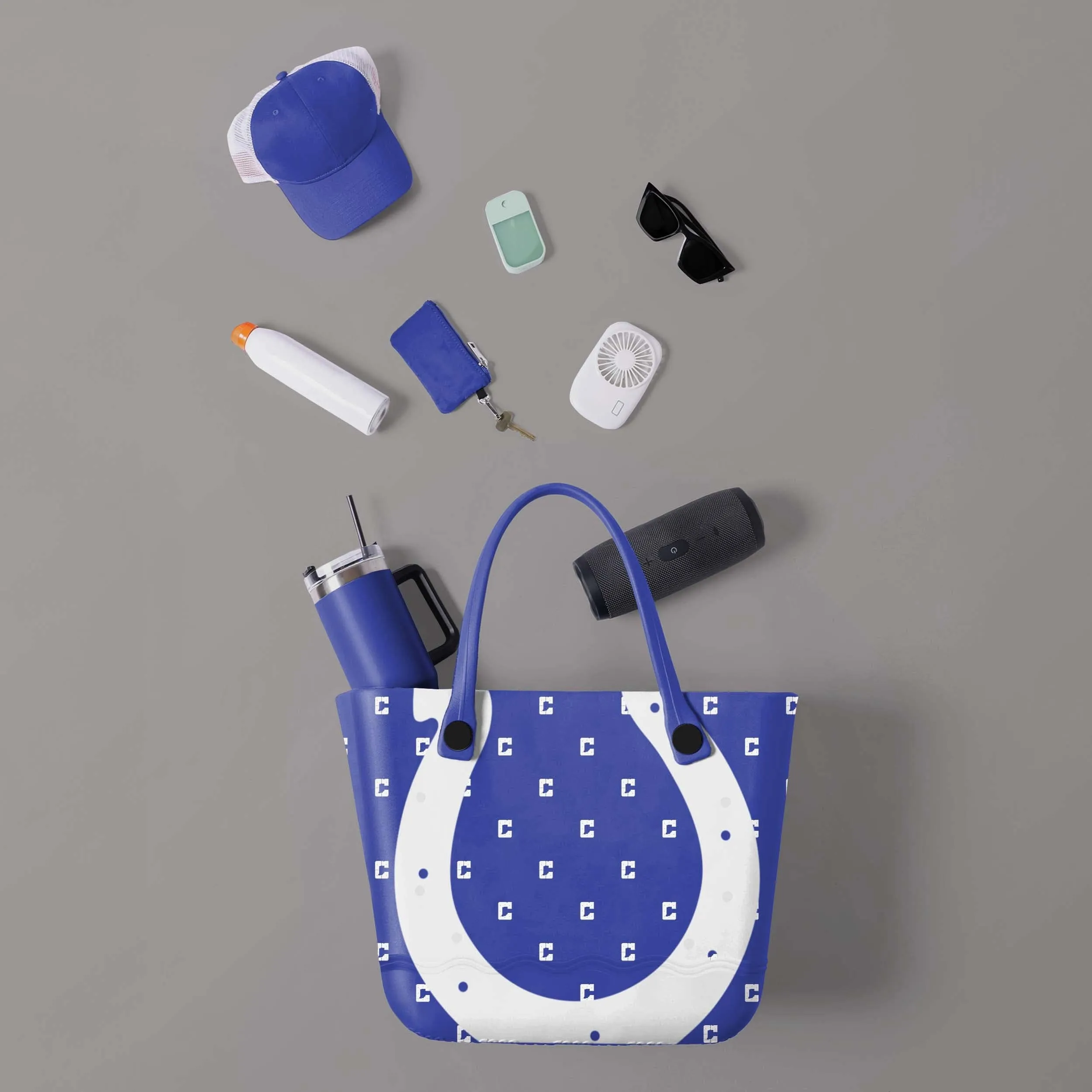 Indianapolis Colts Big Logo Mini Print Tailgate Tote Bag