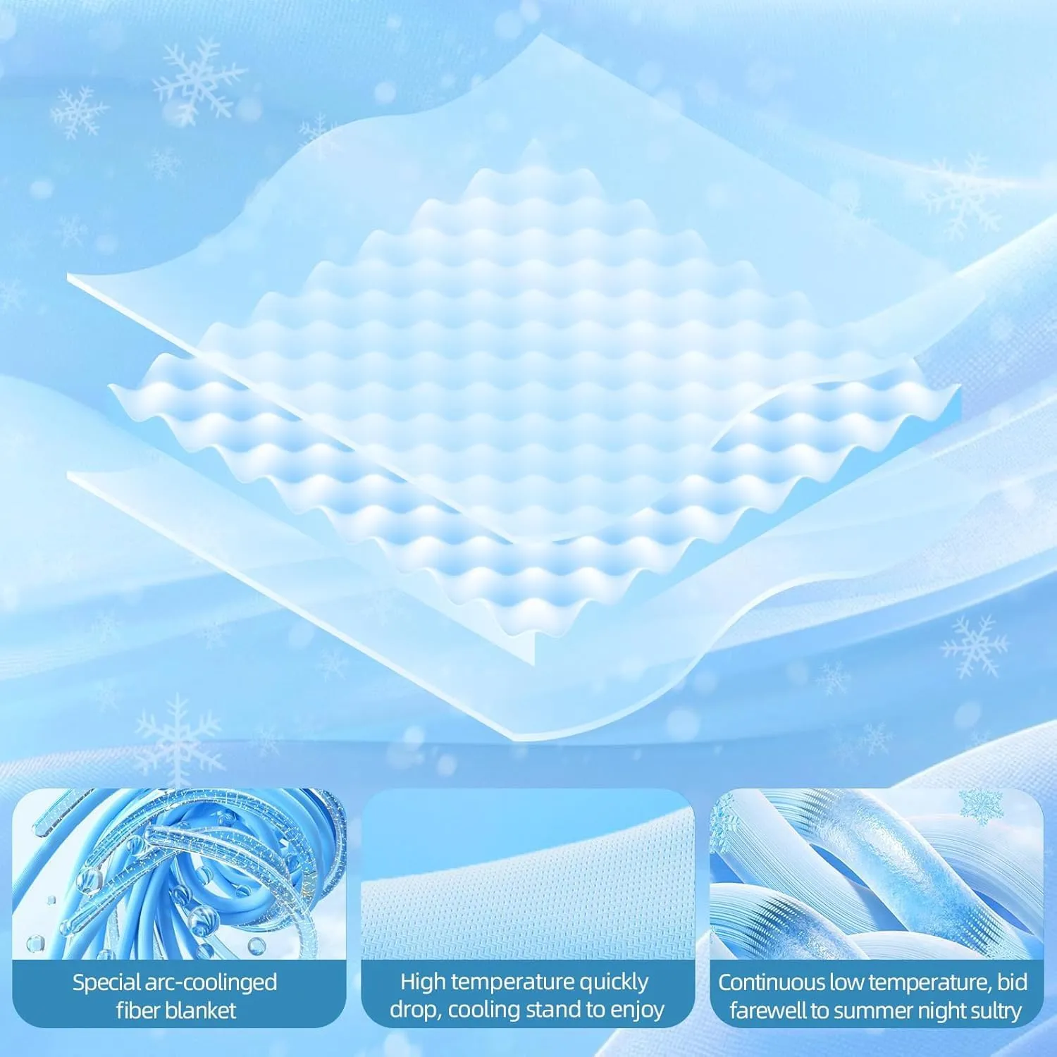 inhand Cooling Blanket Queen Size (90"x90") - Cooled Blankets for Hot Sleepers Lightweight Breathable Summer Blanket for Sleeping Night Sweats to Keep Cool in The Heat -Aqua