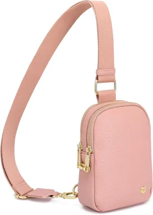 INICAT Travel Small Sling Bag Leather Crossbody Bags for Women Fanny Packs Cross Body Bag for Woman Cross Body Purses