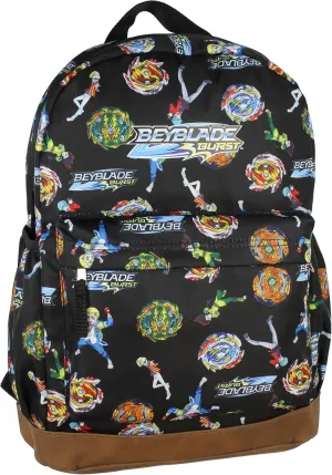INTIMO Beyblade Burst Spinner Top Allover Characters Anime Pattern School Book Bag Backpack