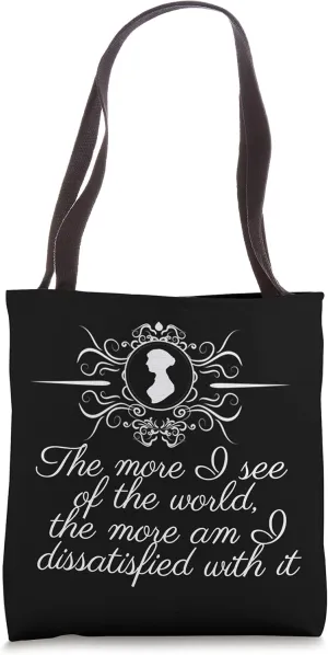 Jane Austen & Mr. Darcy Book Club Fans Quotes Collectors Tote Bag
