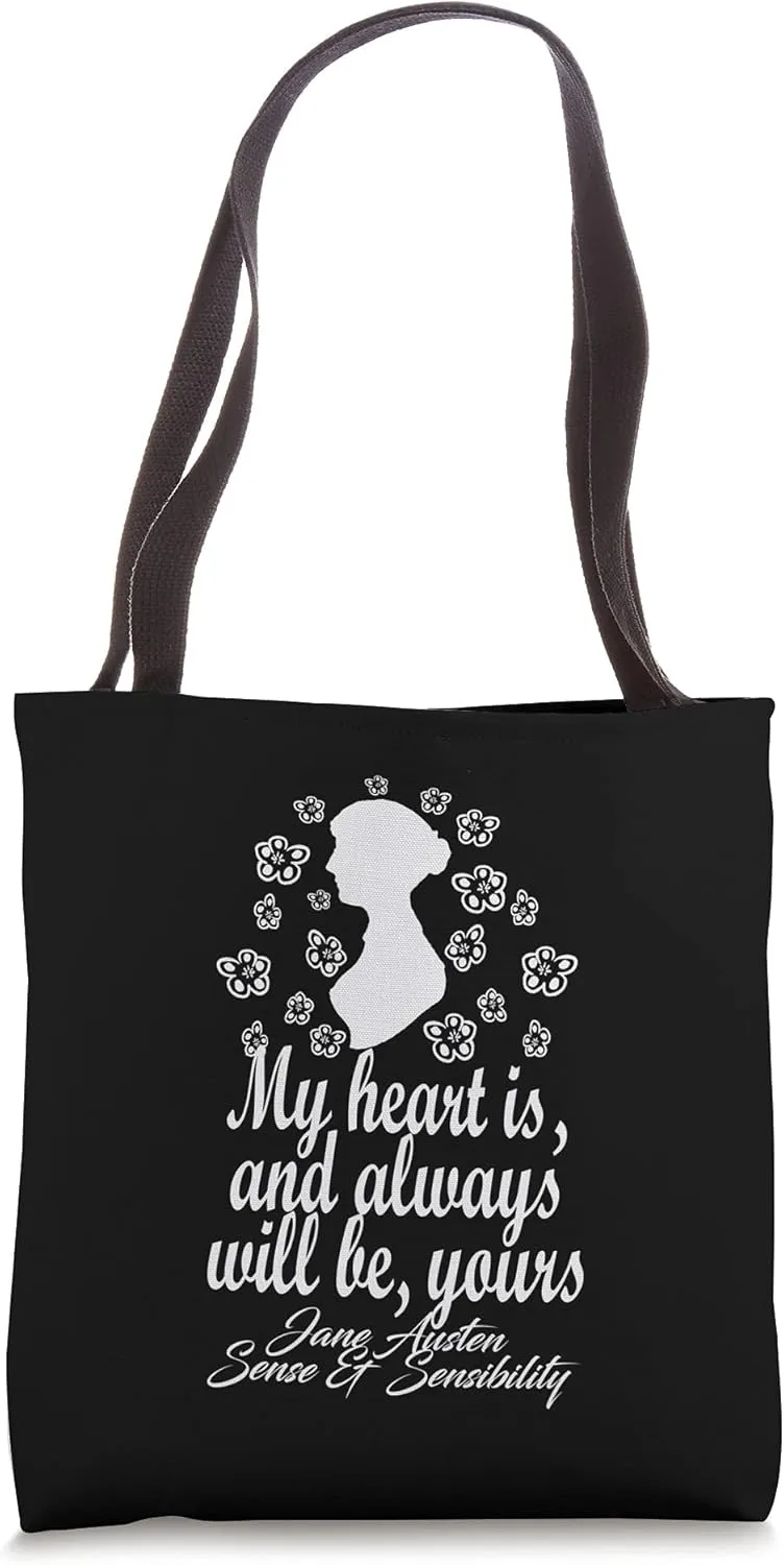 Jane Austen Book Club My Heart Is Yours Sense & Sensibility Tote Bag