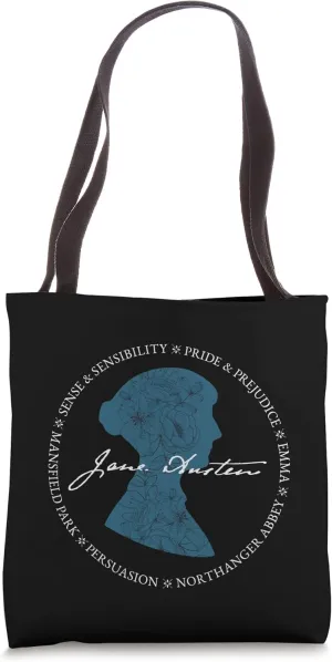 Jane Austen Persuasion Pride Prejudice Book Titles Design Tote Bag