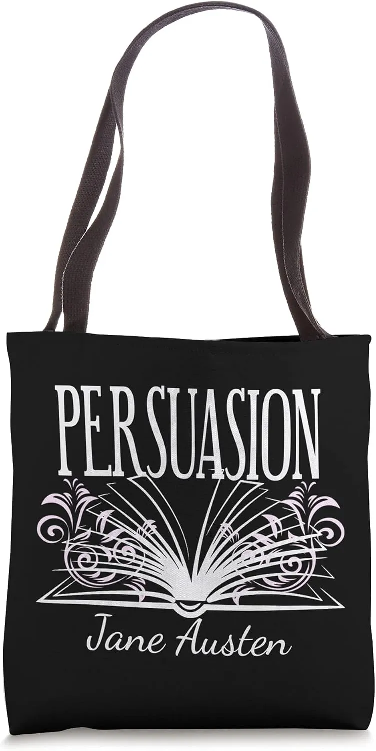 Jane Austen Persuasion Romantic Novel Book Club Mr. Darcy Tote Bag