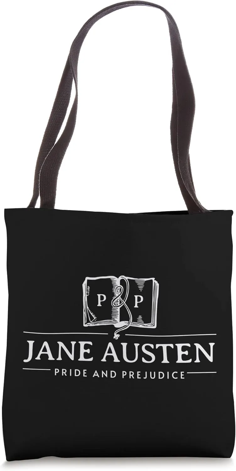 Jane Austen Pride and Prejudice Book Design Tote Bag