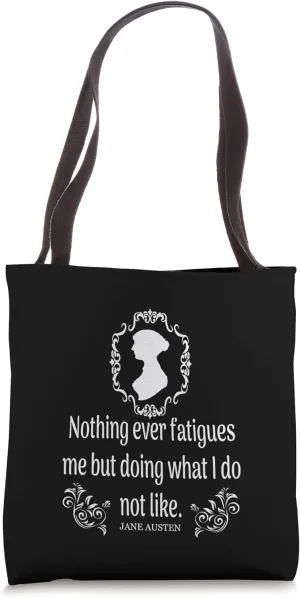 Jane Austen Quotes Romantic Book Club Pride and Prejudice Tote Bag