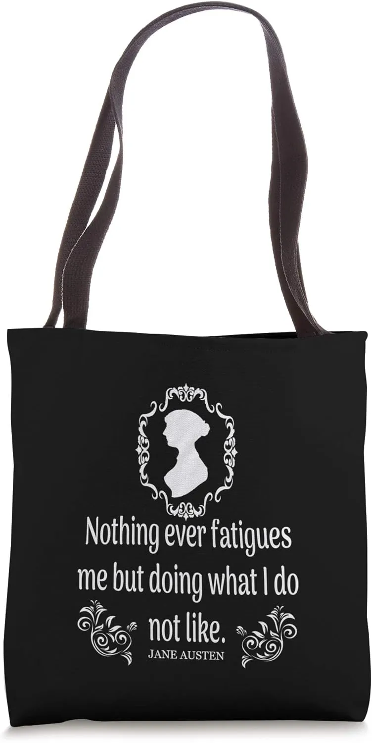 Jane Austen Quotes Romantic Book Club Pride and Prejudice Tote Bag