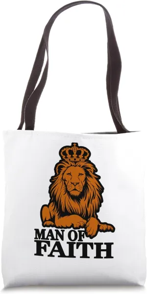 Jesus Lion from Juda Revelation Yeshua Man of faith Tote Bag