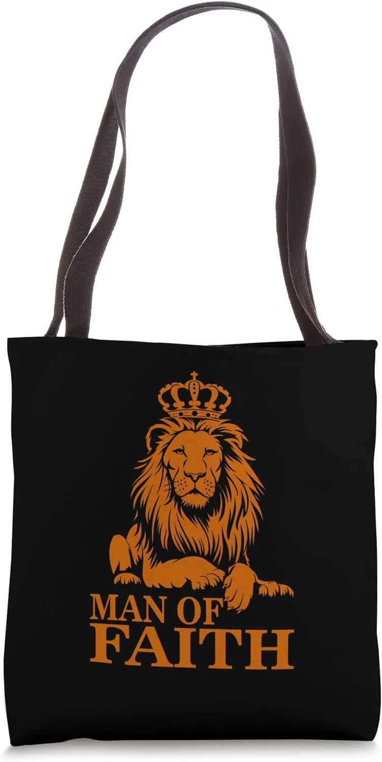 Jesus Lion from Juda Revelation Yeshua Man of faith Tote Bag