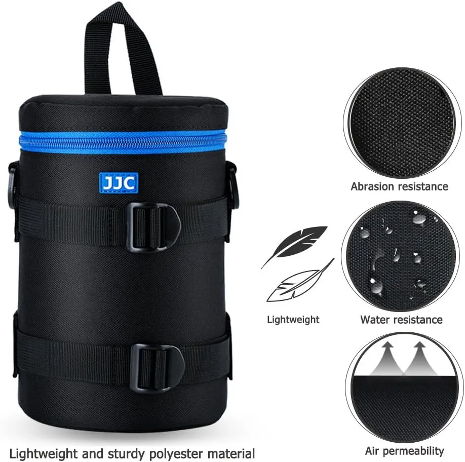 JJC Deluxe Lens Case Pouch Bag for Canon EF 70-200mm f4L IS II USM/EF 28-300mm f3.5-5.6 L IS USM, for Nikon AF-S 70-200mm f4G ED VR/AF-Nikkor 80-200mm f2.8D ED & More Lenses below 4.3" x 7.4"(D x L)