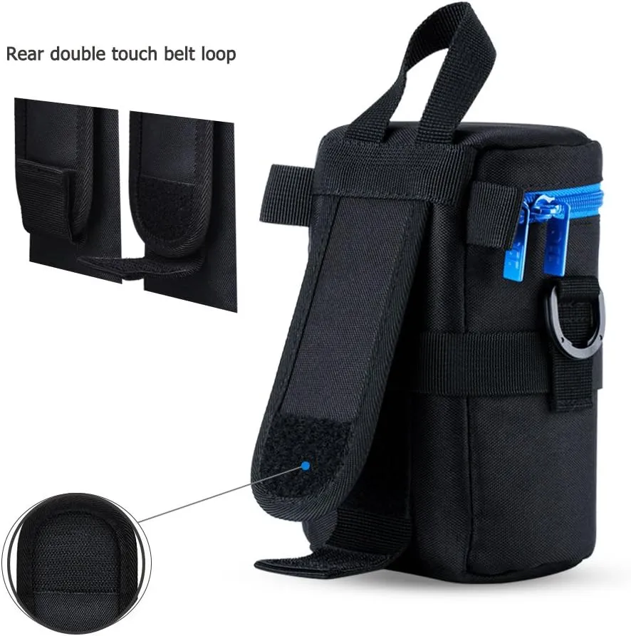 JJC Deluxe Lens Case Pouch for Canon EF 75-300mm f4.5-5.6/EF 24-105mm f4L/EF 16-35mm F4L/EF 100mm f2.8L,Nikon AF-S 24-70mm f2.8/16-35mm f4G/70-300mm f4.5-6.3G and other Lens below 3.15" x 6.69"(D x L)