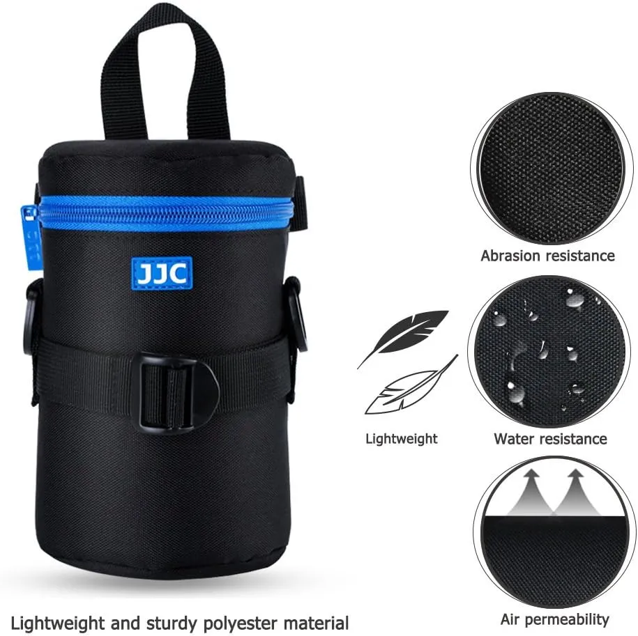 JJC Deluxe Lens Case Pouch for Canon EF 75-300mm f4.5-5.6/EF 24-105mm f4L/EF 16-35mm F4L/EF 100mm f2.8L,Nikon AF-S 24-70mm f2.8/16-35mm f4G/70-300mm f4.5-6.3G and other Lens below 3.15" x 6.69"(D x L)