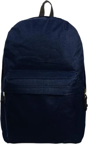 K-Cliffs 18in Classic Backpack Basic Bookbag Simple School Book Bags Vintage Emergency Daypack w/Padded Back & Side Pocket