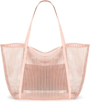 KALIDI FANCY FOREST Beach Mesh Tote Bag, Womens Shoulder handbag MAX 27L Grocery Bag