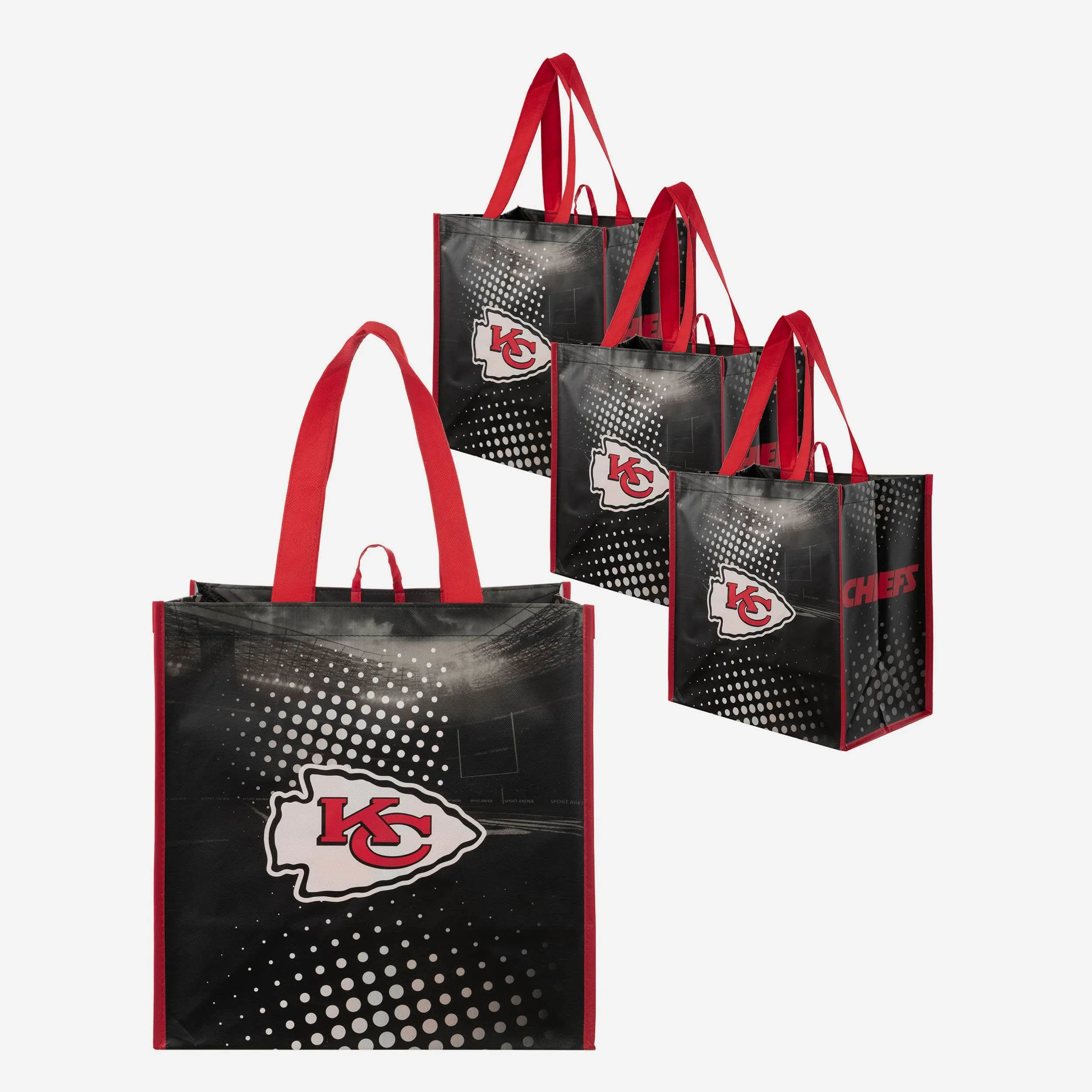 Kansas City Chiefs 4 Pack Reusable Shopping Bags