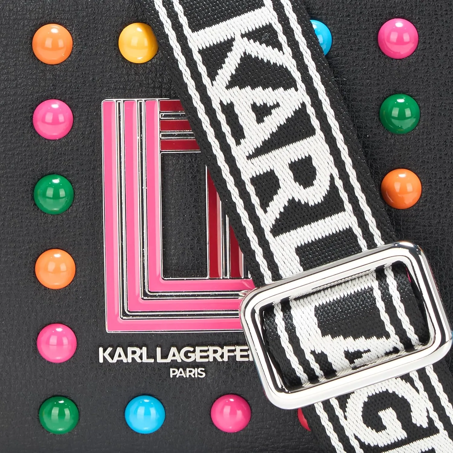 Karl Lagerfeld Paris Simone Studded Camera Crossbody