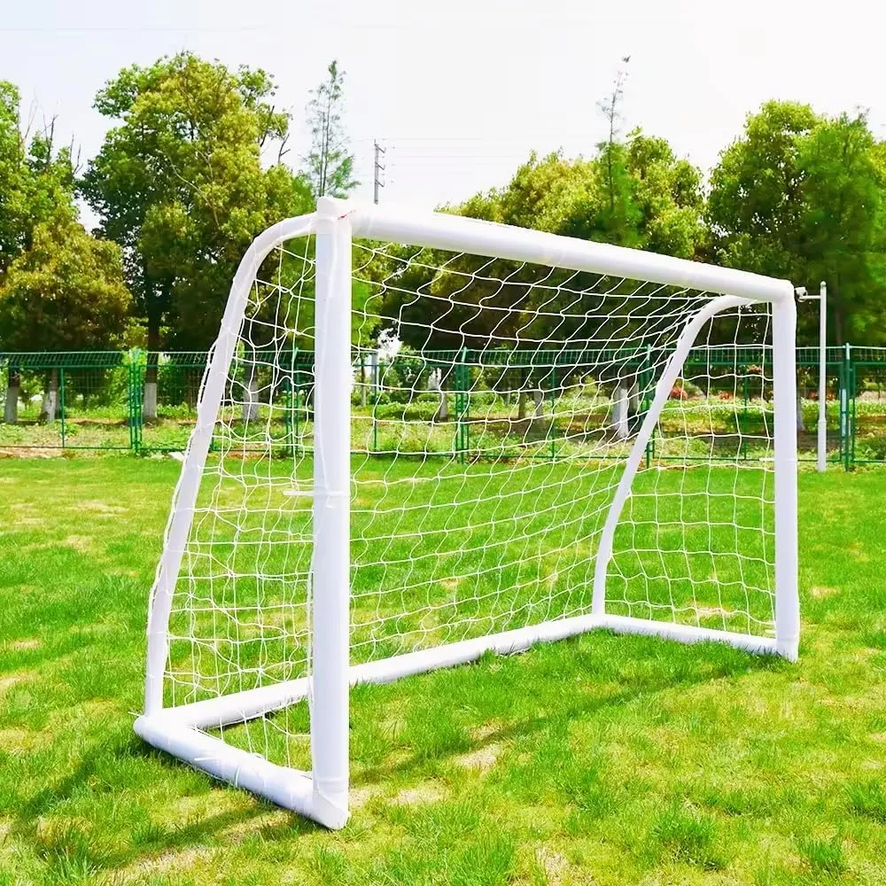 KATARUS Soccer Goal 12x6FT/10x6.5FT/8x6FT/8x5FT/6x4FT Outdoor Soccer Net Goals for Backyard with Weatherproof UPVC Frame & Ground Stakes Portable PVC Soccer Goal Post for Adults & Youth Training