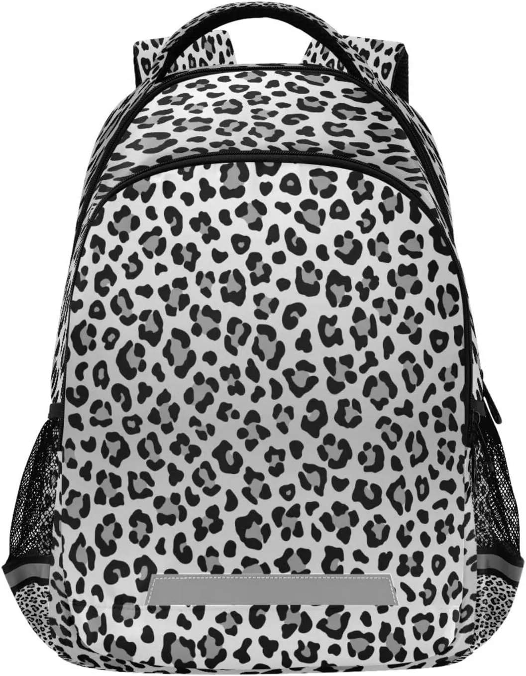 Kcldeci Backpack for Girls-Boys Animal Leopard Gray Colors Middle-School Elementary Bookbags School Book Bag Travel Bag