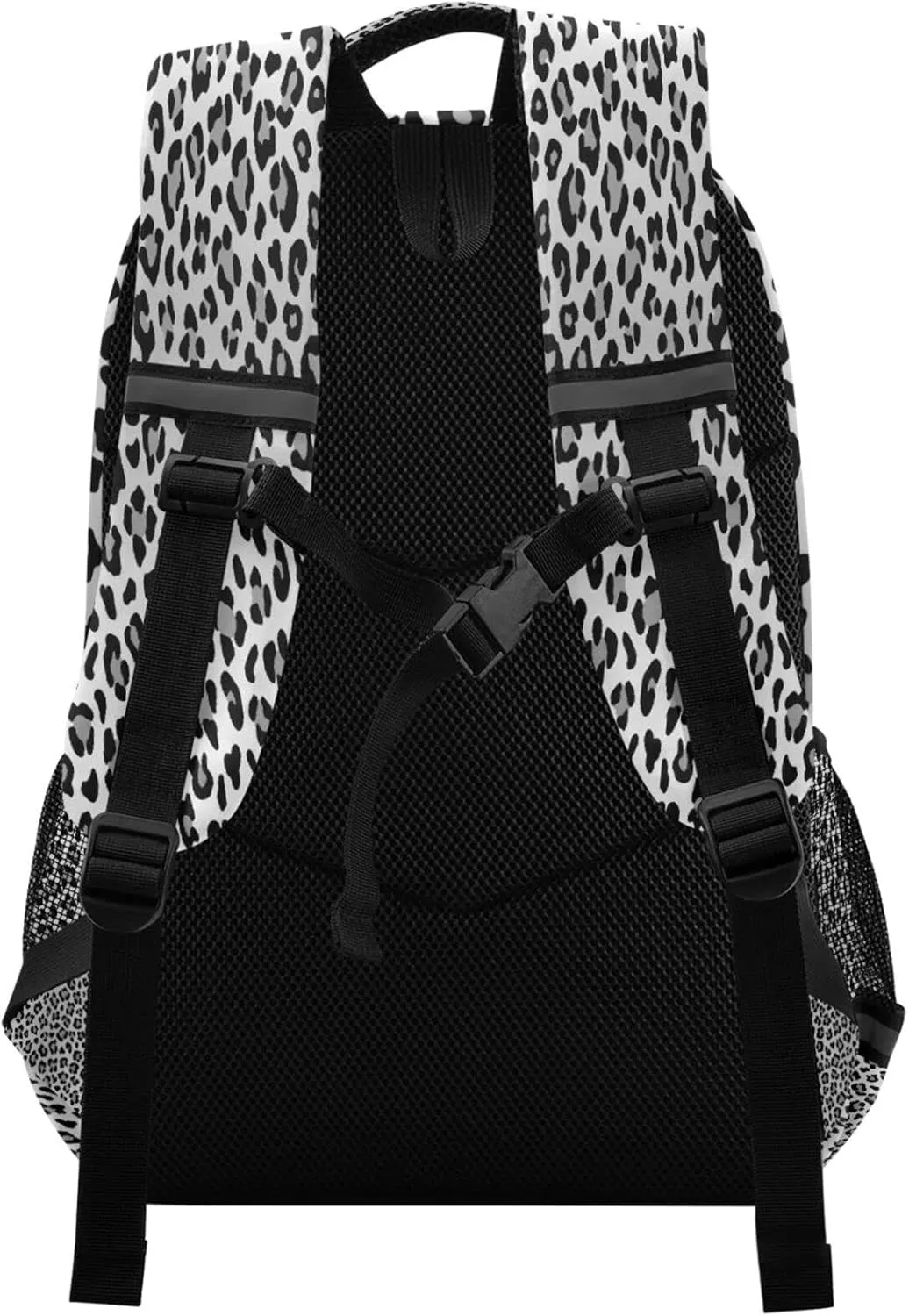 Kcldeci Backpack for Girls-Boys Animal Leopard Gray Colors Middle-School Elementary Bookbags School Book Bag Travel Bag