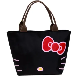 Kerr's Choice Black Kitty Tote Bag - Black Cat Shopping & Gym Bag