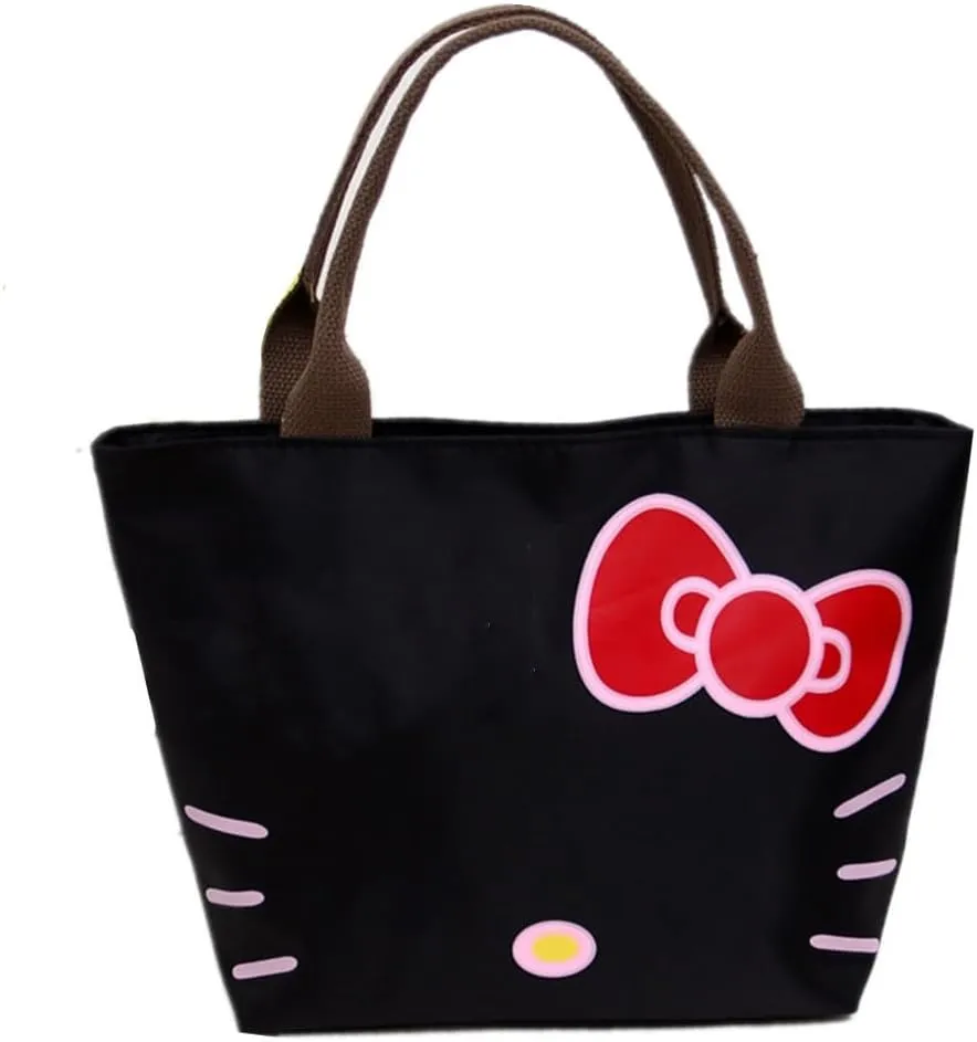 Kerr's Choice Black Kitty Tote Bag - Black Cat Shopping & Gym Bag