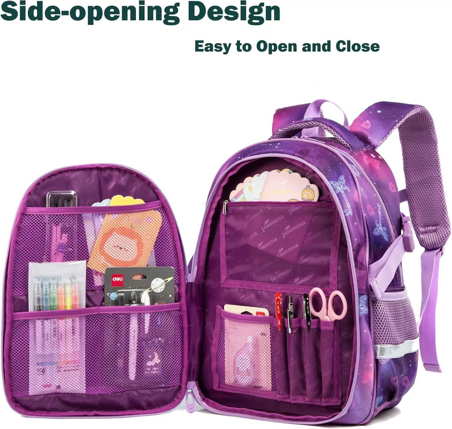 Kids Backpack 16 in School Bookbag with Insulated Lunch Box Pencil Case Lightweight Student Bookbag for Girls and Boys