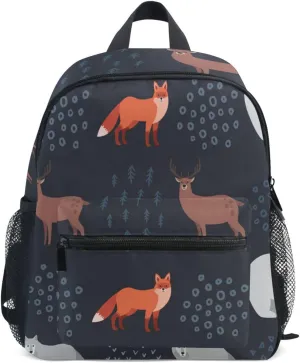 Kids Backpack Forest Animals Todder Backpack Lightweight Preschool Kindergarten Book Bag Practical and Durable Daycare Bag for Travel,Toys