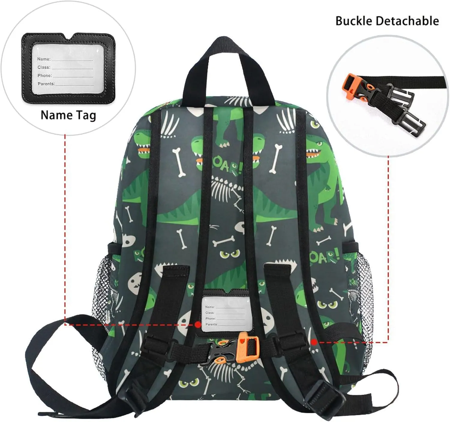 Kids Backpack T Rex Dino Dinosaur Retro Todder Backpack Lightweight Preschool Kindergarten Book Bag Practical and Durable Daycare Bag for Travel,Toys