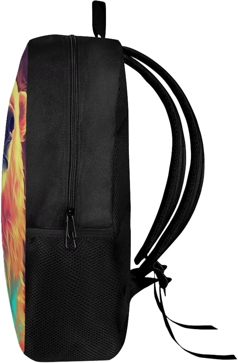 Kids Cute Animal School Backpack 17 Inch Black Lightweight Sturdy Soft Padded Bear Backpack for Girls Boys Trendy Personalized Bookbag with Mesh Pocket Children Travel Outing Daypack