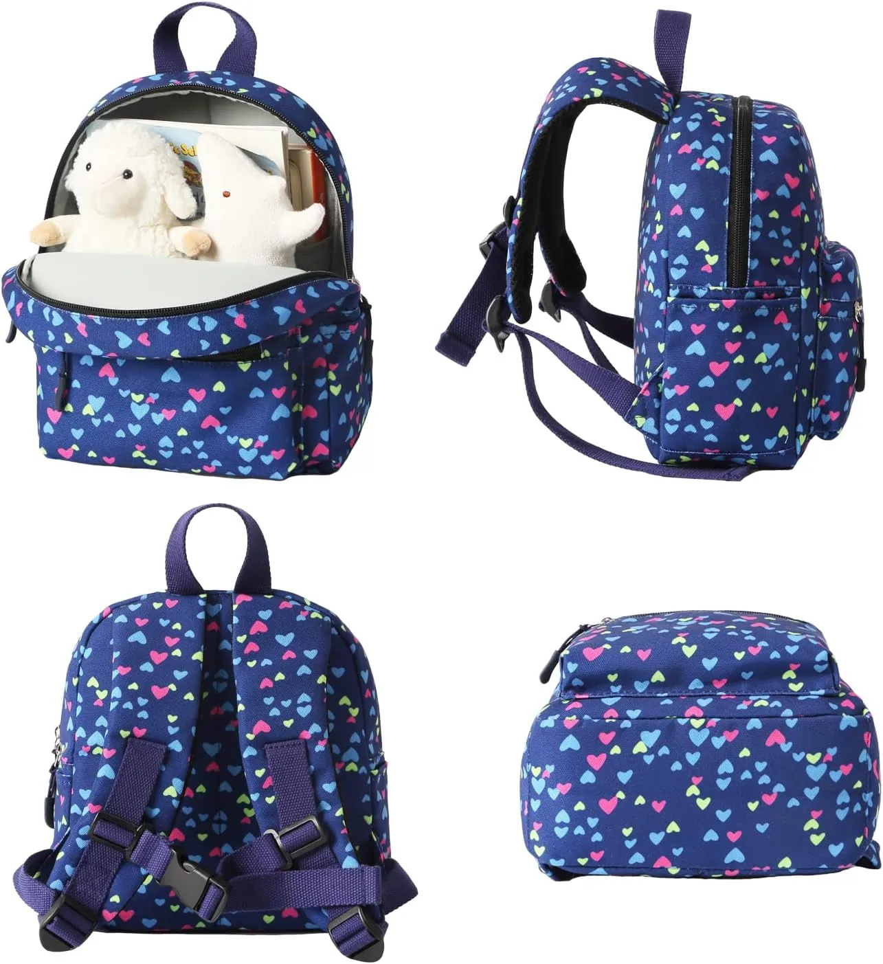 Kids Small Backpack for Toddler Girls and Boys Baby Child Mini School Bags Nursery Preschool Backpacks with Chest Strap (Sweet Blue)