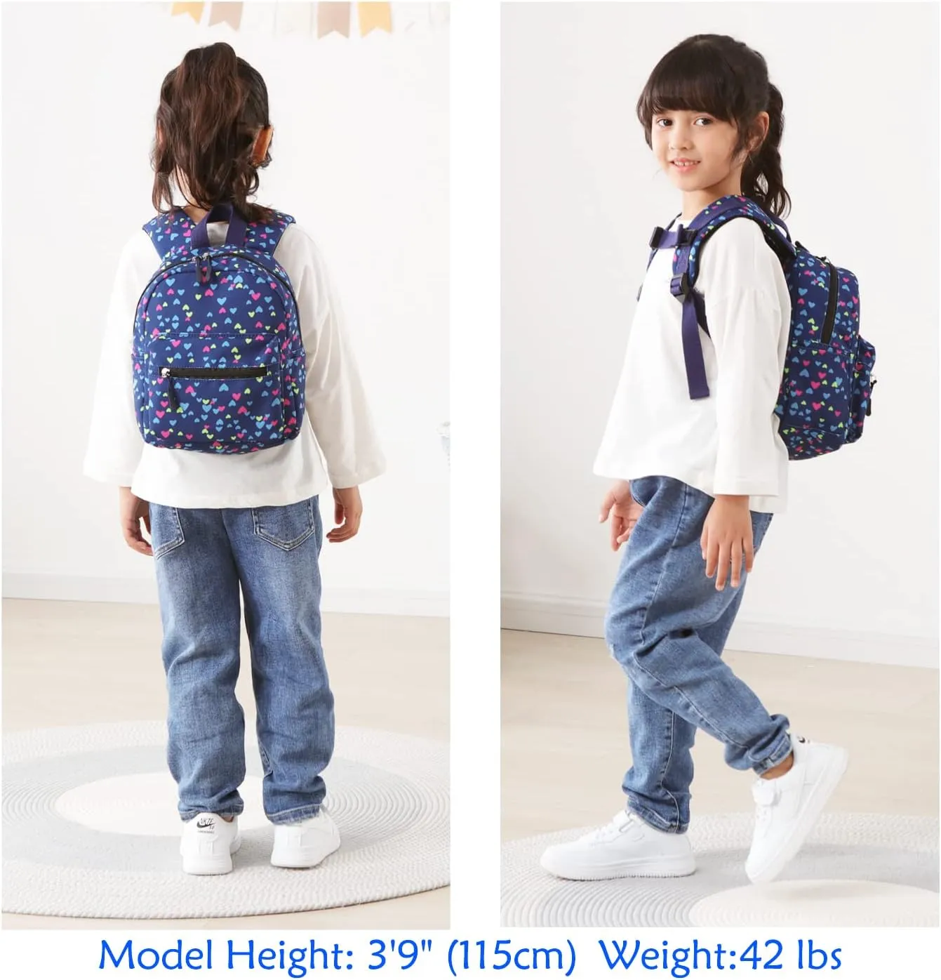 Kids Small Backpack for Toddler Girls and Boys Baby Child Mini School Bags Nursery Preschool Backpacks with Chest Strap (Sweet Blue)
