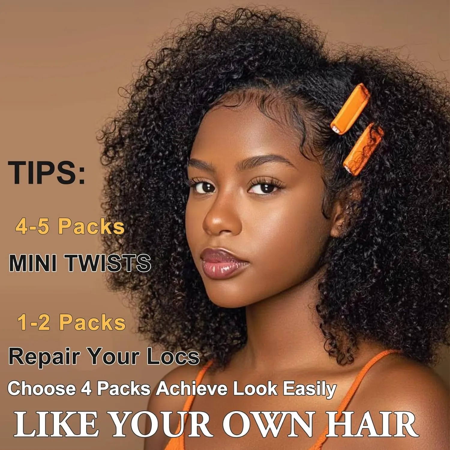 Kinky Human Hair 14 Inch Nature Black Afro Kinkys Bulk Human Hair for Dreadlocks Extensions Repair Locs and Mini Twist