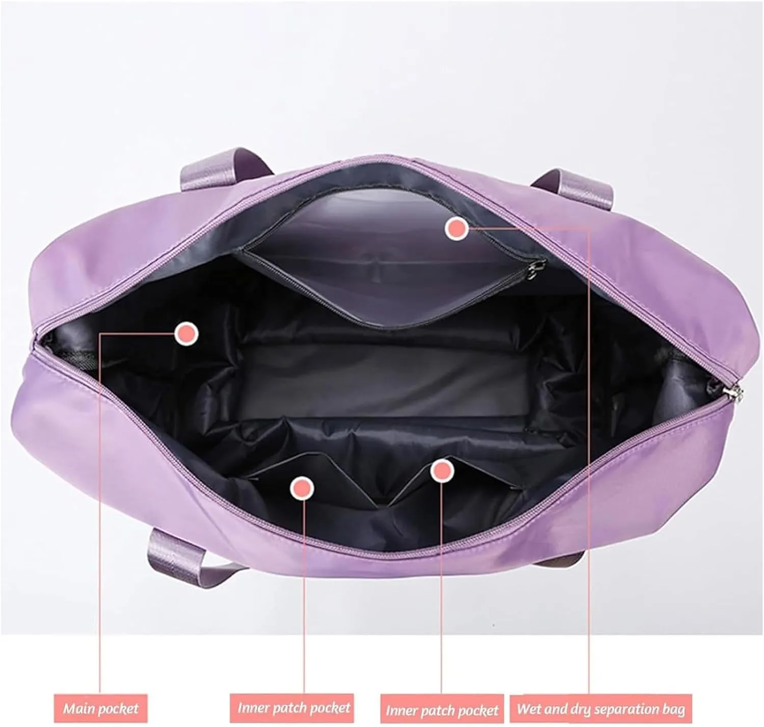 Klarson Expandable Bag With Wheels, Large Capacity Travel Bag With Universal Wheels, Breathable, Waterproof (fuchsia,57cm*22cm*66cm)