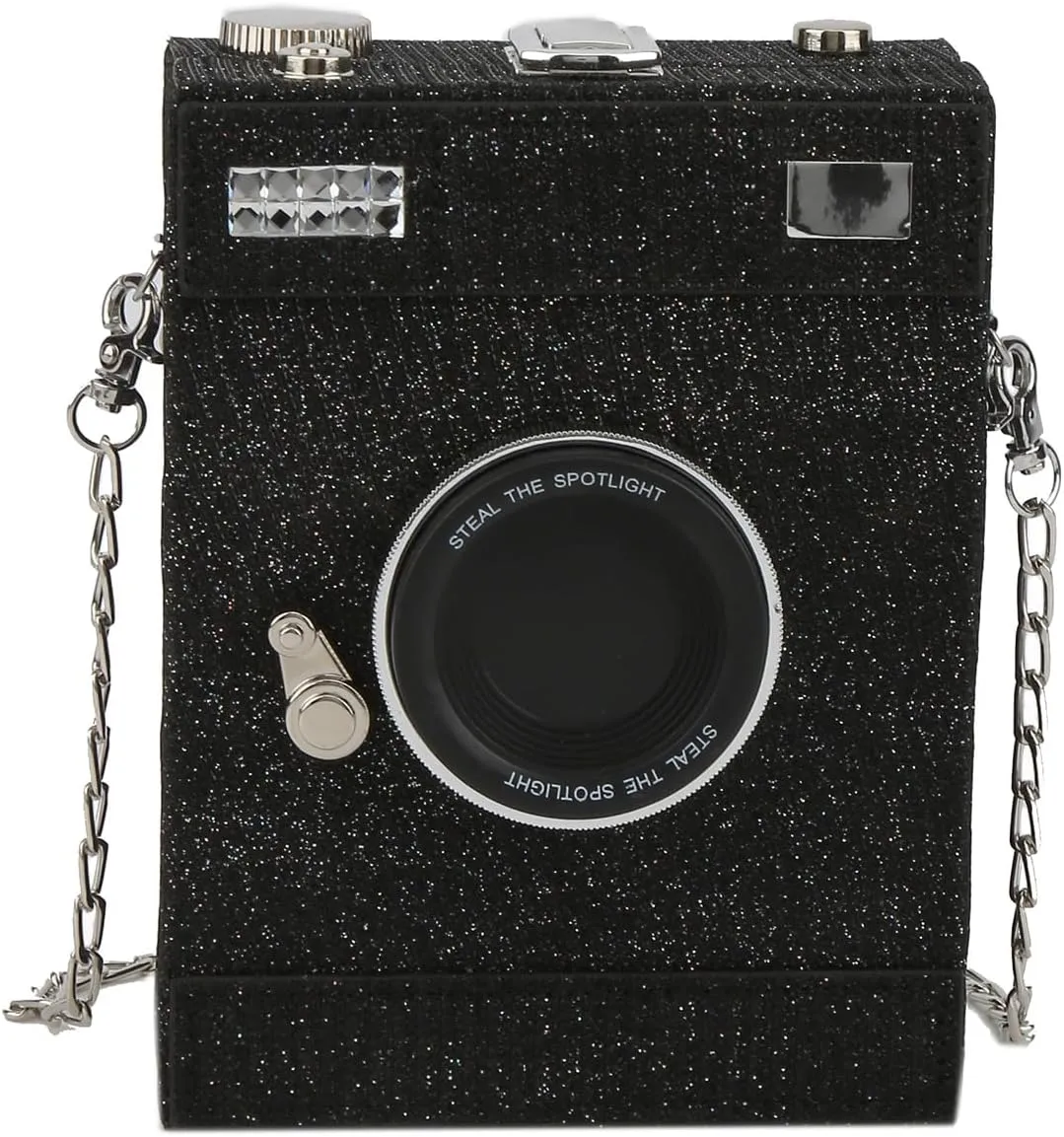KUANG! Camera Shaped Shoulder Bag PU Leather Crossbody Bag Vintage Novelty Handbag Purse