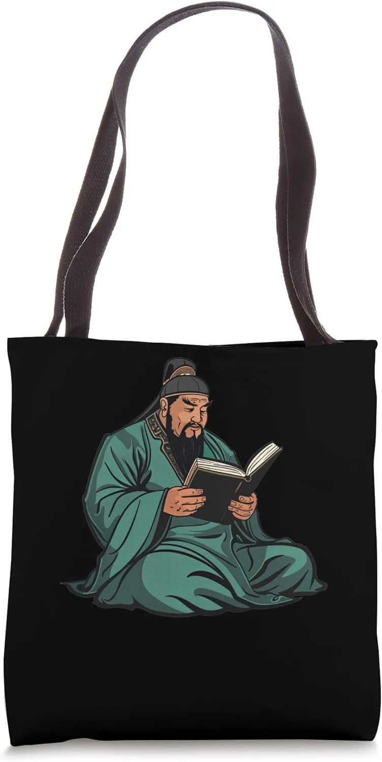 Kublai Khan Reading A Book Tote Bag