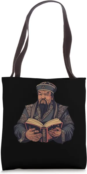 Kublai Khan Reading A Book Tote Bag