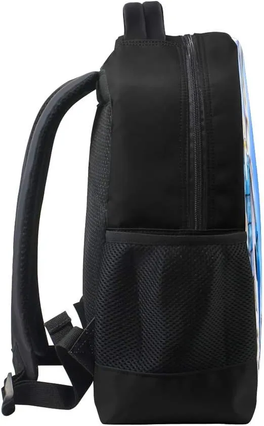 Kuizee Classic Backpack Schoolbag Adjustable Padded Shoulder Straps Daypack Blue Bird Titmouse Easter Holiday Sunny Day Casual Bags Durable College Daily 16Inch