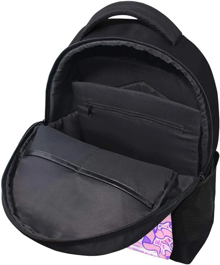 Kuizee Classic Backpack Schoolbag Adjustable Padded Shoulder Straps Daypack ﻿Zodiac Nouveau Virgo Sign Fantastic Astrology Pastel Pink Casual Bags Durable College Daily 16Inch