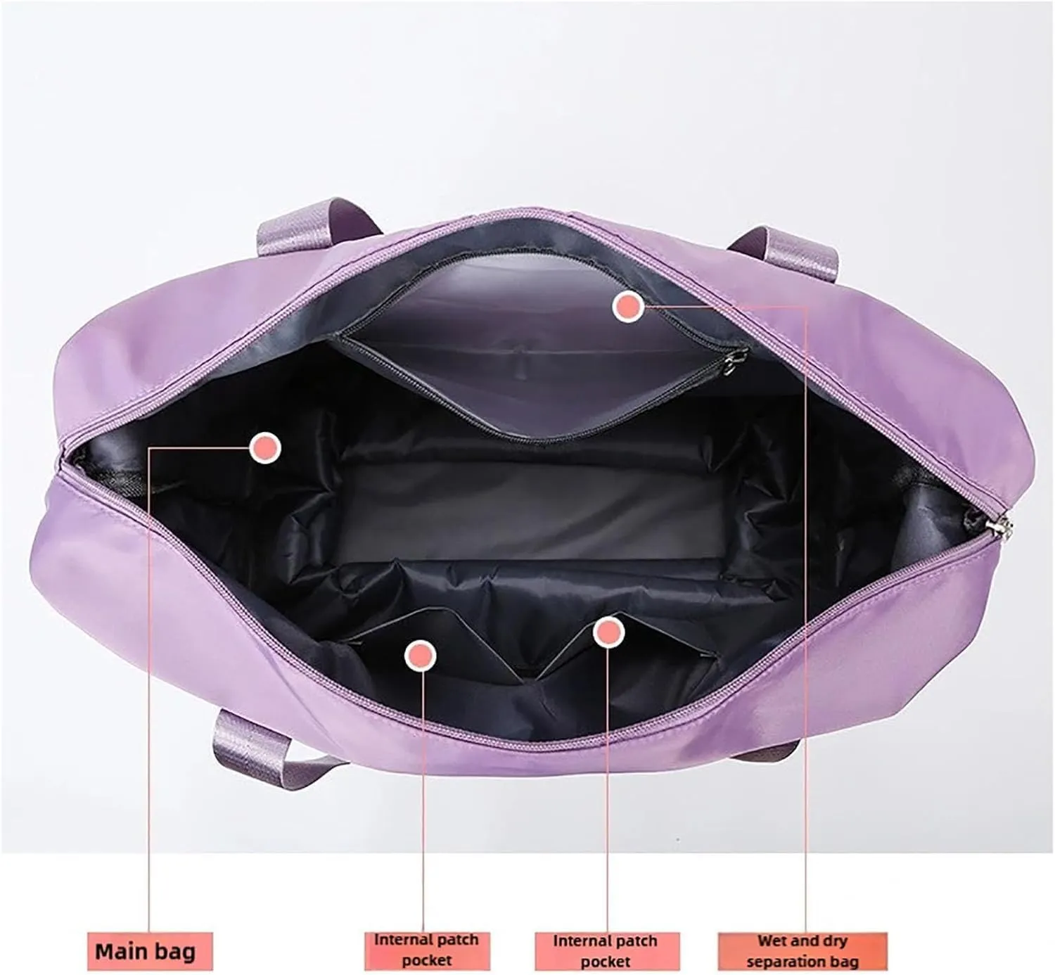 Kulken Travel Bag With Wheels, Beente Travel Bag With Wheels, 2025 New Large Capacity Bags - Universal Removable, Expandable Foldable (Black)