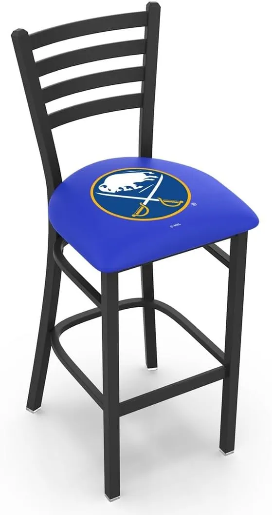 L004 Buffalo Sabres 30" Stationary Bar Stool with Black Wrinkle Finish