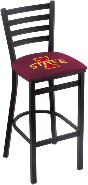 L004 Iowa State 30" Stationary Bar Stool with Black Wrinkle Finish