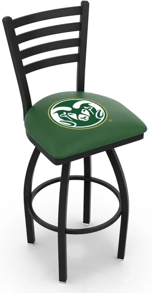 L014 Colorado State 36" Swivel Bar Stool with Black Wrinkle Finish
