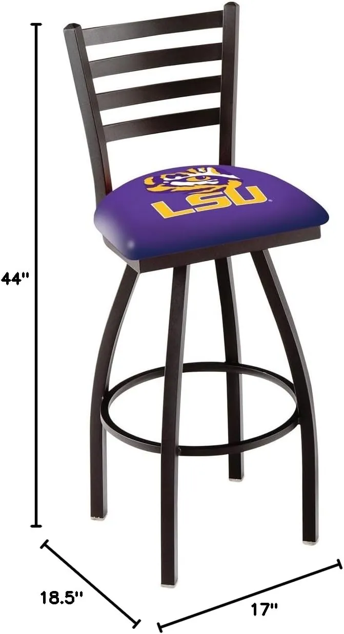 L014 Louisiana State 30" Swivel Bar Stool with Black Wrinkle Finish